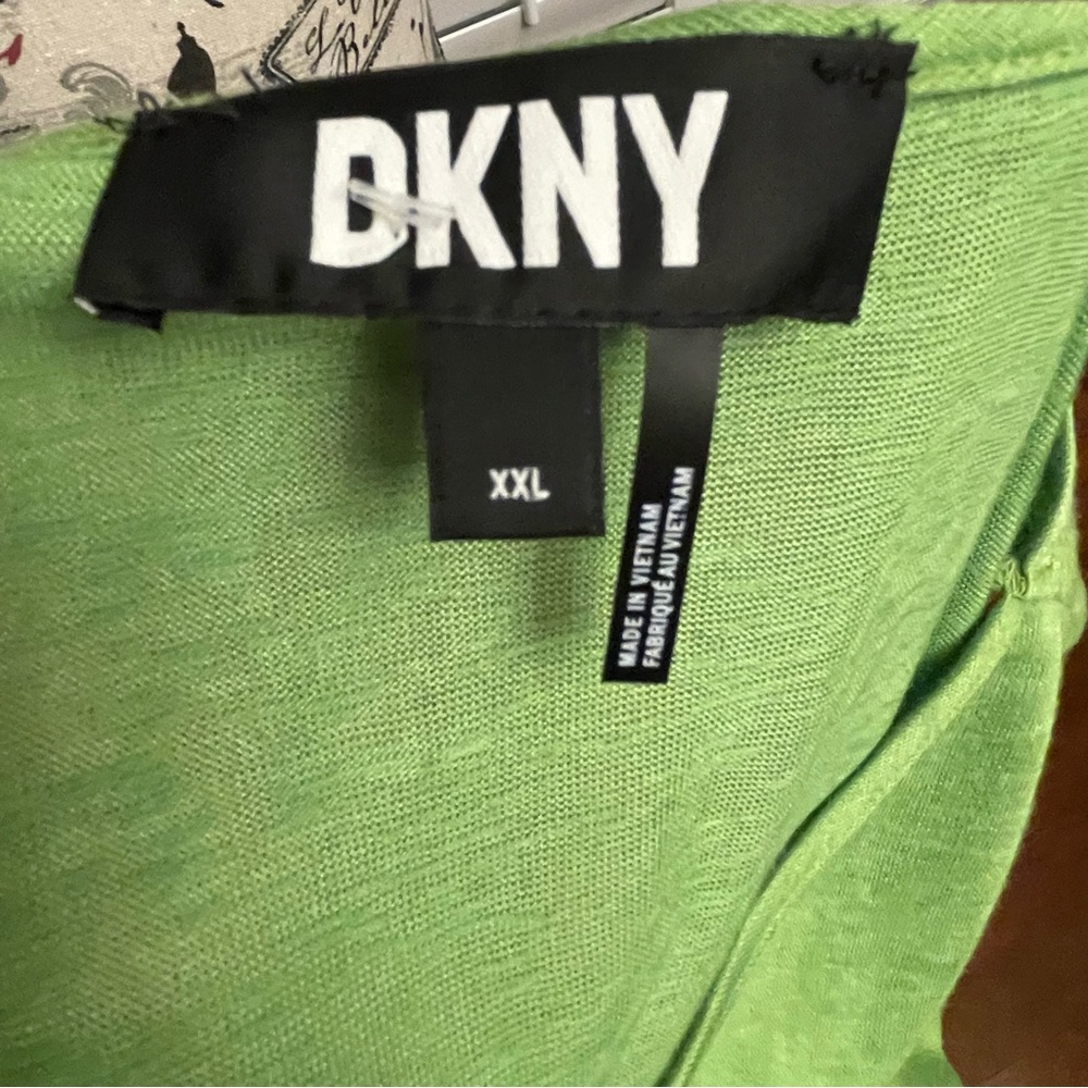 DKNY Green Ruffle Sleeve Blouse - Picture 4 of 7